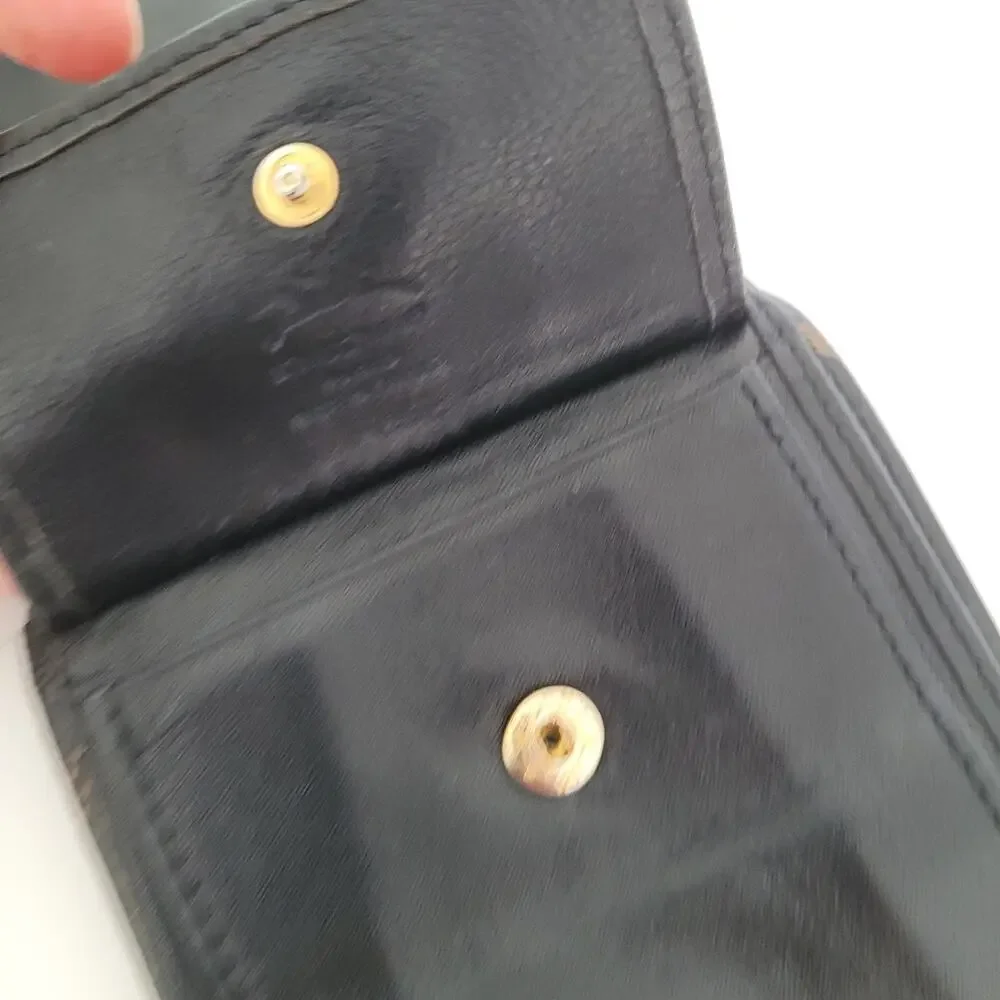 Longchamp Mens Wallet Brown‎ Bifold Leather Folding Medium Logo Vintage Designer